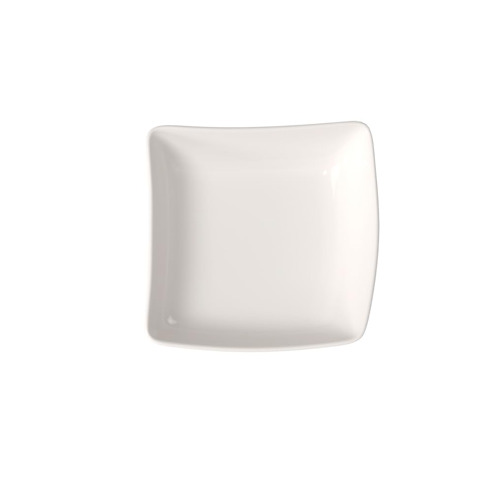 Villeroy & Boch New Wave Square Individual Bowl, 4.75 In, Premium Porcelain, White