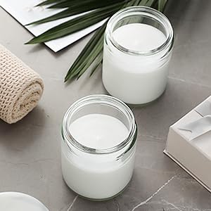 BIG CART 200Ml Glass Jars With Metal Lids, Clear Round Candle Making Jars- Empty Food Storage Containers, Mason Canning Jar For