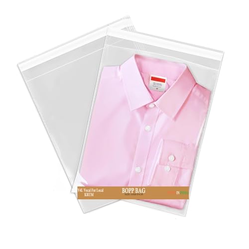 Sssg Krum Packing Clear Bags Transparent Pouches For Garments Clothes Saree Shirt Etc Self Adhesive Bopp Bags Seal Bag For Multi