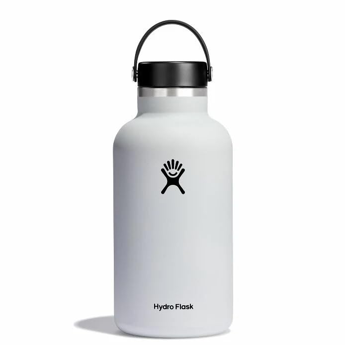 Hydro Flask, Bottle Wide Mouth With Flex Cap White 64 Ounce