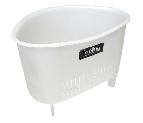 Japanese Feeling Kitchen Corner Sink Strainer, Pearl White