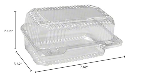 Cake S.O.S. Loaf Deep Hinge Container, 12 Ct.