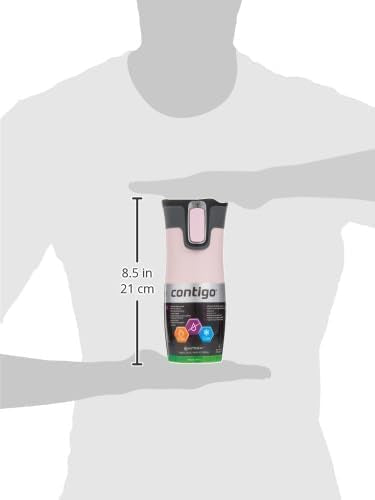 contigo Unisexs West Loop Autoseal Thermobecher  Edelstahl Isolierbecher  Kaffeebecher to go  BPA frei  auslaufsicherer Reisebecher mit Easy-clean-Deckel  hAlt bis zu 5h Warm  470 ml  Millenial Pink