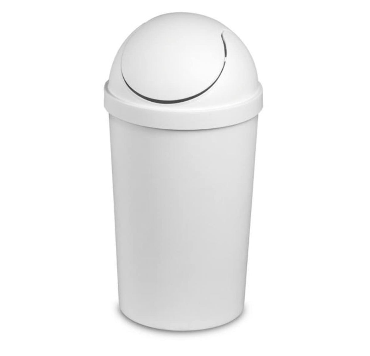 Sterilite White 12 Qt Swing-Top Wastebasket