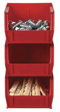 Quantum Storage 5-3/8 In. L X 4-1/8 In. W X 2-13/16 In. H Tool Storage Bin Polypropylene Red