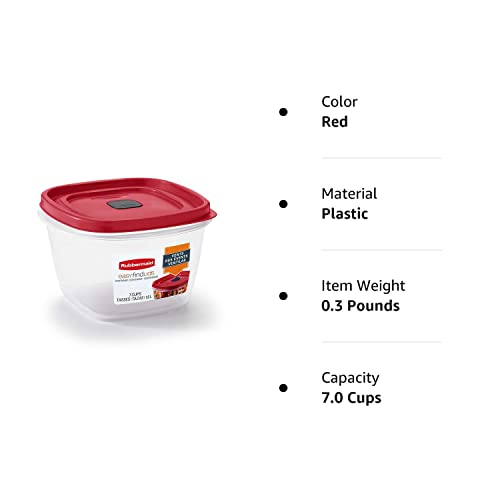 Rubbermaid 7 Cups Food Storage Container 3 Pack Clear
