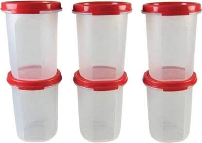 Tupperware Plastic Grocery Container 440 Ml Pack Of 6 (Multicolor)
