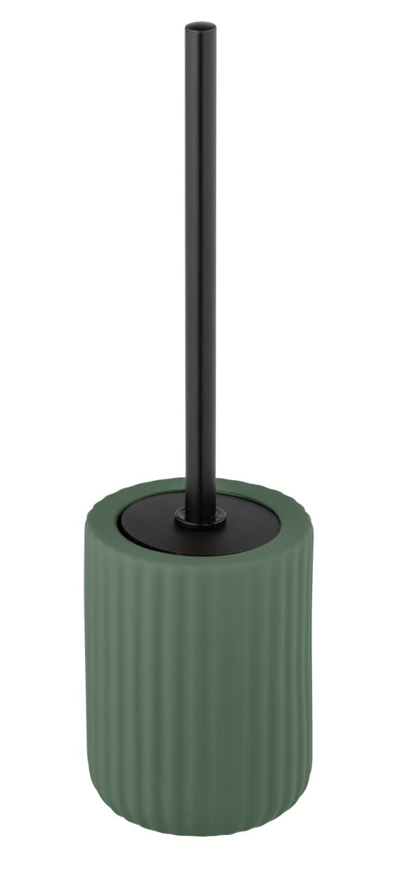 WENKO Belluno green ceramic Toilet Brush Holder  11 5 x 42 x 11 5 cm