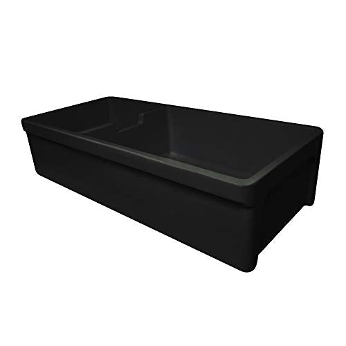 Whitehaus Collection Whqdb5542-Black Glencove, Kitchen, Front Apron, Fireclay Sink, Extra Large, Black