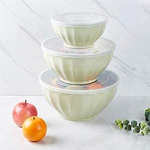 Jeny Round Multipurpose Storage Containers Salad Mixing Bowls Set Soup, Cereal, Nuts, Salad, Fruit, Rice And Noodle Bowl With Ai