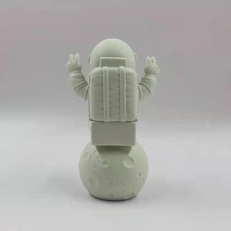 BUBUHSHM Figurine Statue Astronaut Sculpture Spaceman D  cor,Sculptures Home D  cor,White Shelf Decoration,Tabletop Decoration,C