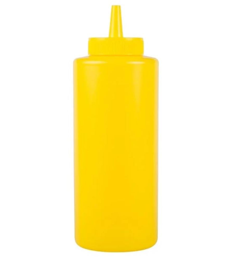 Just-Buy Ketchup Mustard Condiments Squeeze Bottles Dispenser, Red Yellow, Kitchen Craft Bbq Picnic 12 Oz Bpa Free