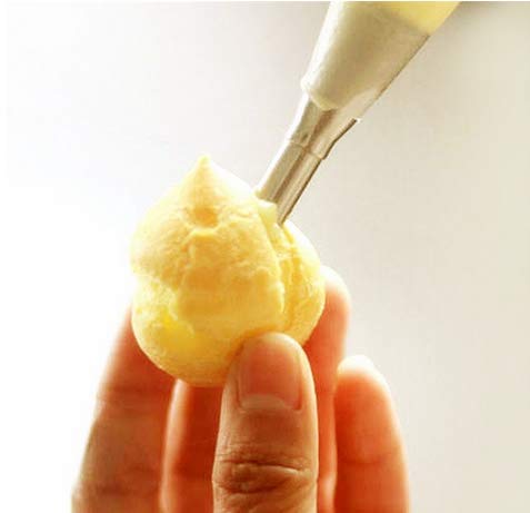 Onwon 2Pcs Cream Icing Piping Nozzle Tip Stainless Steel Nozzle Cream Puff Decor Small Pastry Icing Piping Tool