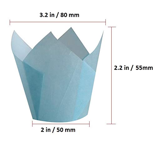 200 Pcs Tulip Cupcake Liner Baking Cups Paper Cupcake And Muffin Baking Cups For Baby Showers,Weddings, Birthdays, Colourful And