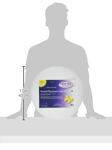 Bosal Round Placemat Craft Pack, White