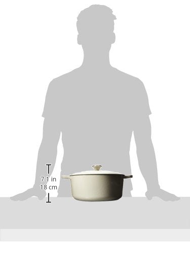Le Creuset Enameled Cast Iron Signature Round Dutch Oven, 7.25 Qt., White