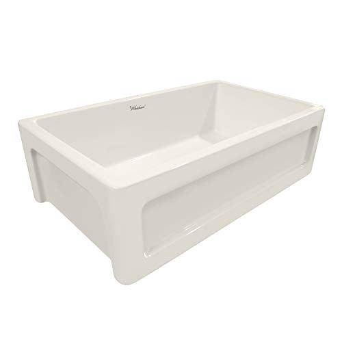 Whitehaus Collection Whq5550-Biscuit Glencove 33'' Front Apron Fireclay Kitchen Sink, Biscuit