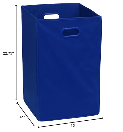 Simple Houseware Foldable Closet Laundry Hamper Basket, Dark Blue