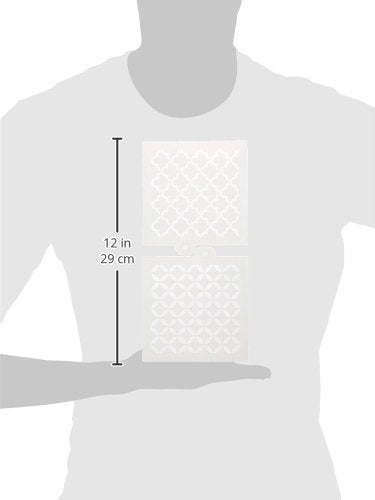 Designer Stencils Quilting Miniprint Cookie Stencil Set, Beige/Semi-Transparent