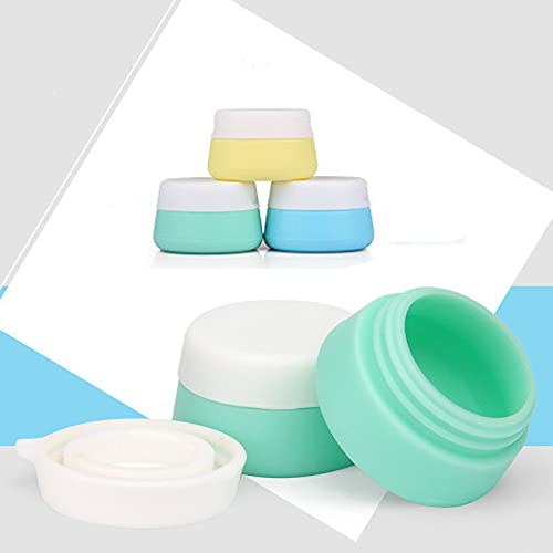 3 Pcs 20Ml Silicone Cream Jars,Travel Containers Sets Refillable Empty Makeup Pots Container Vials For Cosmetic Lotion Face Body