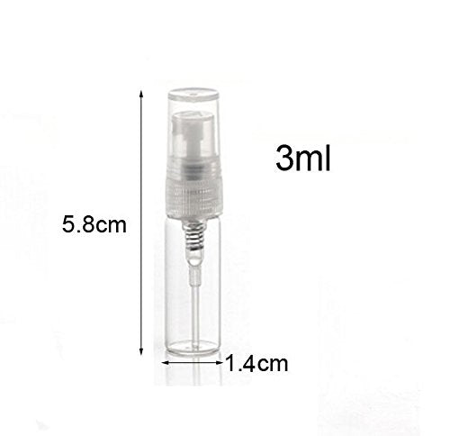 Elfenstal- 10Pcs 20Pcs Mini Clear 3Ml 5Ml 1/6Oz Atomizer Fine Mist Empty Glass Bottle Spray Refillable Fragrance Perfume Scent S