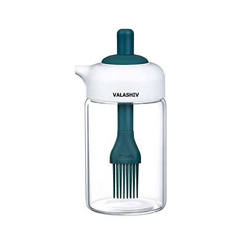 Valashiv Oil Dispenser Bottle | Wide Opening Oil Bottle | Oil Dispenser With Silicone Oil Brush | 230 Ml Oil Container For Cooki