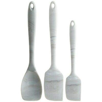 Trudeau Gray Marble 3Pc Silicone Spatula & Spoonula Set