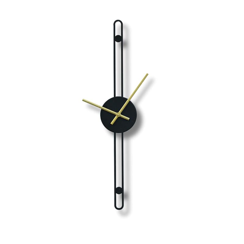 Rap Creation Nordic Minimalist Gold Needle Metallic Wall Clock For Home, Office, Bedroom & Kitchen|Big Size Stylish Latest Home 