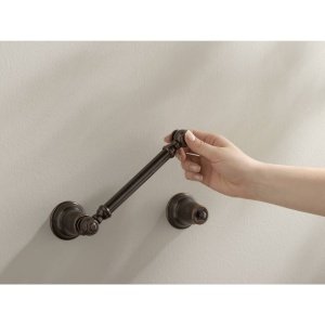 Moen Yb5408Bn Kingsley Traditional Double Post Pivoting Toilet Paper Holder, Brushed Nickel