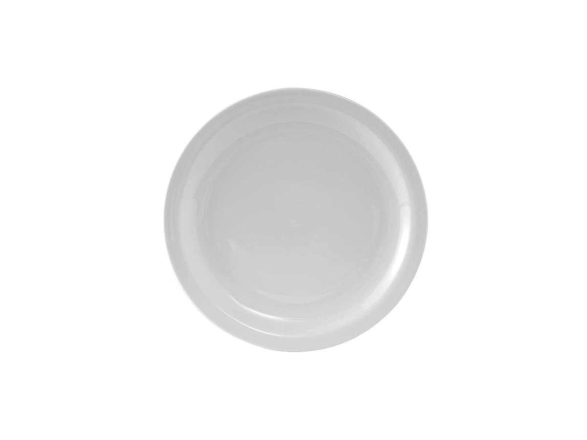 Tuxton China Cla-054 Plate, 5-1/2'' Dia., Round, Narrow Rim, Microwave & Dishwasher Safe, Oven Proof, Fully Vitrified, Lead-Free