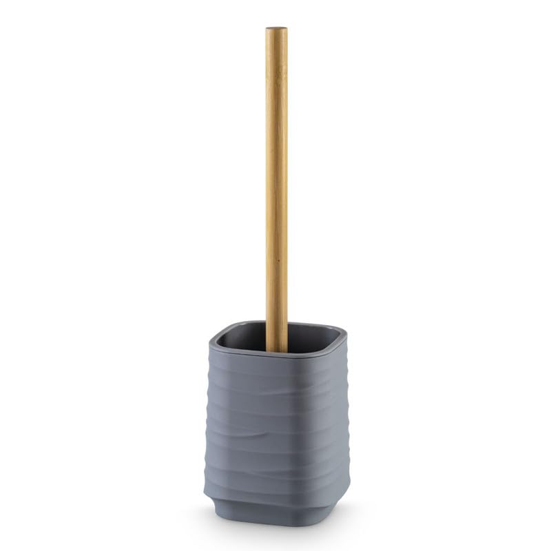 Freelance Portofino Abs Toilet Cleaning Brush With Holder Stand  New Grey  Hygienic Commode/Toilet Brush Cleaner Set  Compact