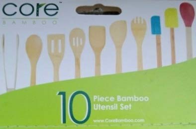 Core Bamboo 10-Piece Bamboo And Silicone Utensils Set
