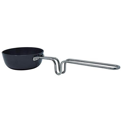 Tanish Trading Aluminium Mini Tadka Pan/Frying Pan With Handle, 2.5 Mm Thickness, Black
