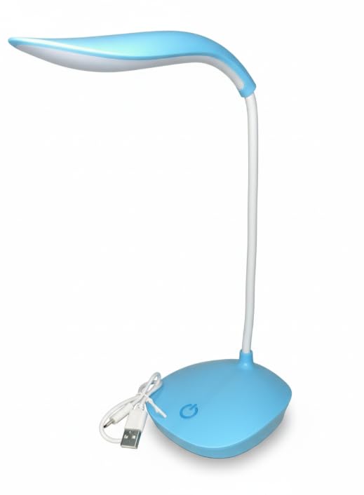 Led Study Table Lamp Rechargeable | 3Level Dimmable Brightness, Touch Control, Gooseneck, Usb Powered | Desk Lamp For Students,