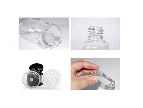 30Pack 0.7 Oz Plastic Empty Travel Bottle With Flip Cap Sample Cosmetic Containers Jar For Lotions Shampoos And Massage Oils(Cle
