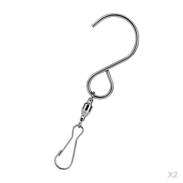 Merishopp 4X Hanging Stainless Steel Swivel Hooks Clip For Garden Wind Chime Catcher