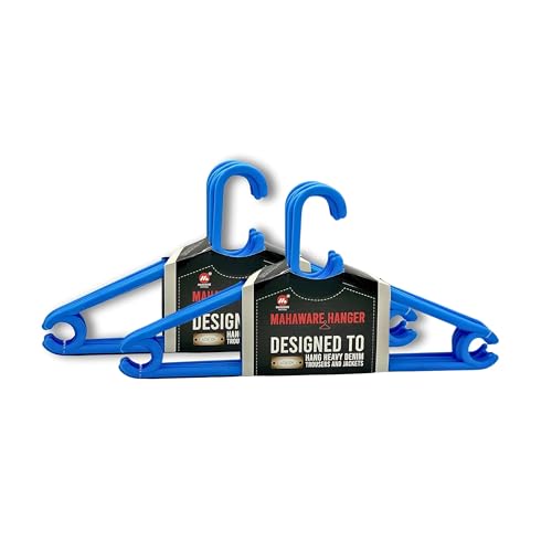 Mahaware Sturdy Polypropylene Hanger, Pack of 12,Blue l Cloth Hanger l Dress Hangers l Hanger for Clothes Hanging