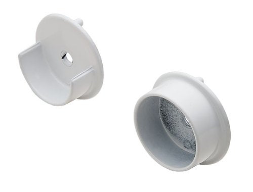Synergy Collection Wardrobe Tube Support, 1 Pair For 1 5/16'' Diameter Closet Rod (Zinc, White)