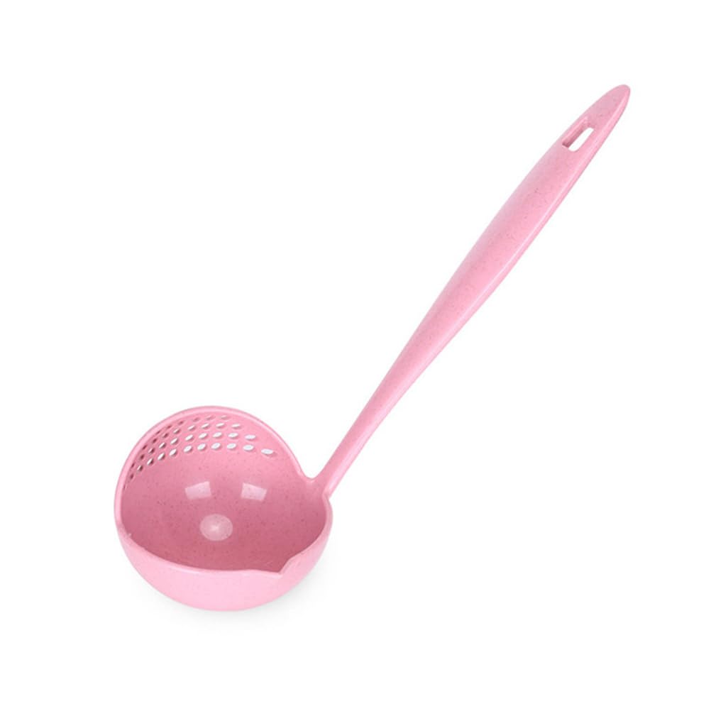 Ciieeo 2 in 1 Straining Ladle Spoon Plastic Slotted Ladle with Filter Hole Soup Serving Spoon for Kitchen Cooking Hot Pot Strain