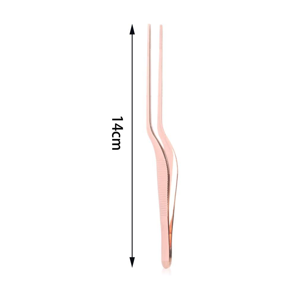 Gofidin 4 Pcs 5.5Inch Food Tweezers Bbq Clip Kitchen Tool For Cooking Serving Presentation Chef Stainless Steel