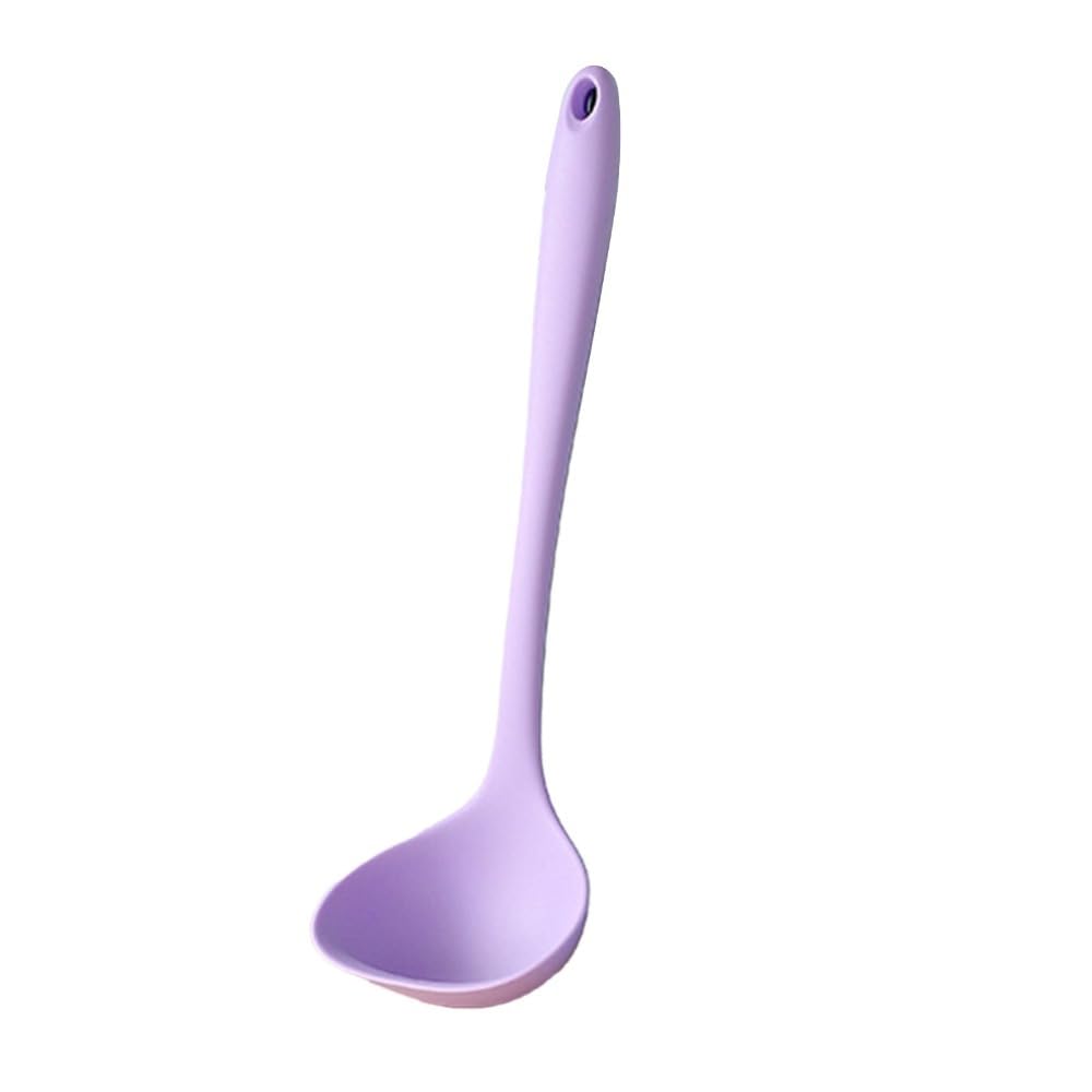 Anu Limen 11.6 inch Silicone Spoon Heat Resistance Non Stick Cooking Serving Ladle with Ergonomic Handle for Home Kitchen Utensi