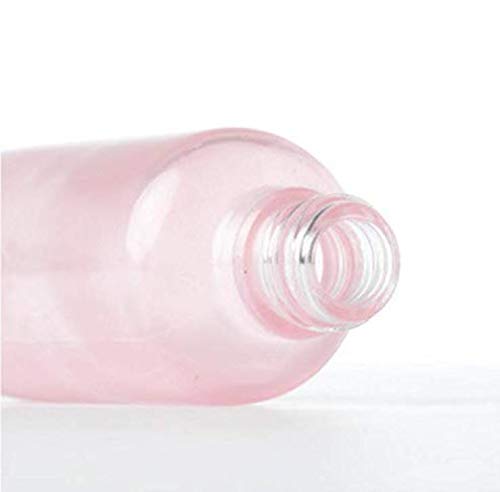 2Pcs 1Oz 30Ml Bpa Free Pink Glass Empty Portable Pump Lotion Bottles Press Jars Pot Container For Makeup Skin Care Foundations C