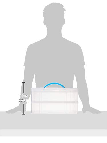 Snapware Snap 'N Stack Portable Storage Bin For Tools And Craft, 14.1 X 10.5-Inch Clear Bpa-Free Container, Tool Box With Stacka