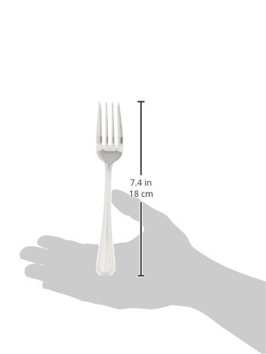 Winco 12-Piece Victoria Salad Fork Set, 18-8 Stainless Steel,Silver