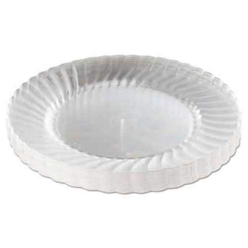 Wna Classicware Plastic Plates, 9 Inch Dia., Clear, 12 Plates/Pack, 15 Packs/Carton