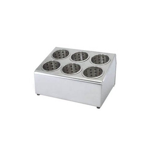 Stainless Steel 6 Hole Flatware Holder