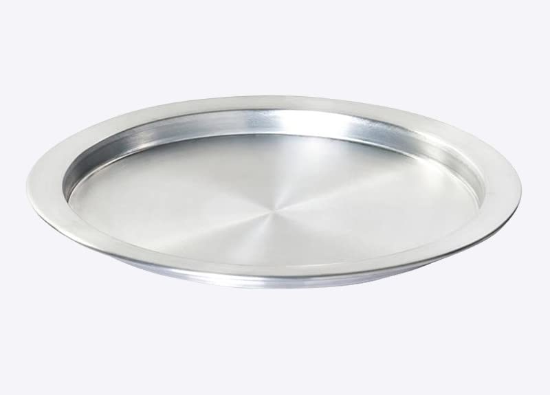 DLK  18 XXL  Big Aluminum Kunefe Tray, Kunafa Plate set, Kunefe Pan for Sweet ,Kunafeh or Kadaifi, Silver