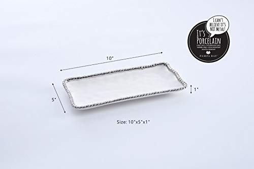 Pampa Bay Porcelain Salerno Small Rectangular Tray