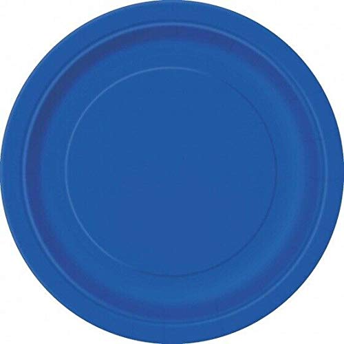 Luxurious Royal Blue Solid Round Dinner Plates - Dazzling 9'' (Pack Of 16) - Sturdy & Elegant Design - Perfect For Special Occas