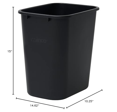 Superior Popcorn Company Pwr-28K Waste Basket, 7 Gallon, Black